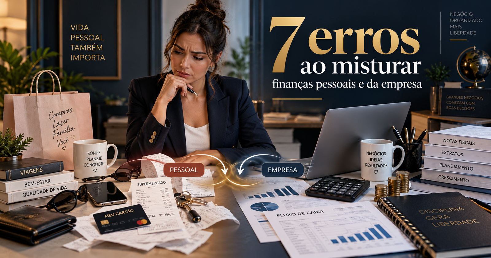 Dinheiro pessoal e da empresa